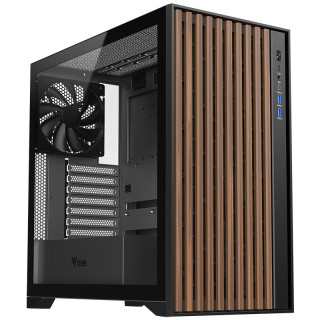 ITEK CASE WOODY - GAMING TOWER ATX 3X14CM BLACK FAN